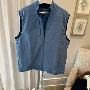 FootJoy Blue Quilted Vest XL black trim
